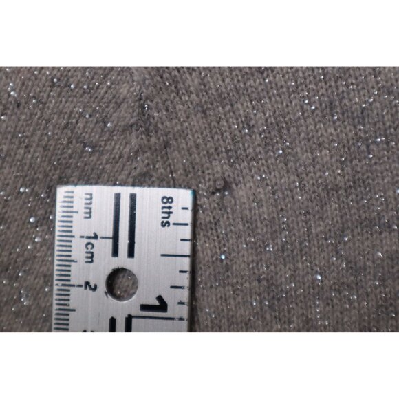 Talbots Gray Metallic Knit Sweater Womens S Lightweight Long Sleeve Crew Neck - Picture 6 of 6